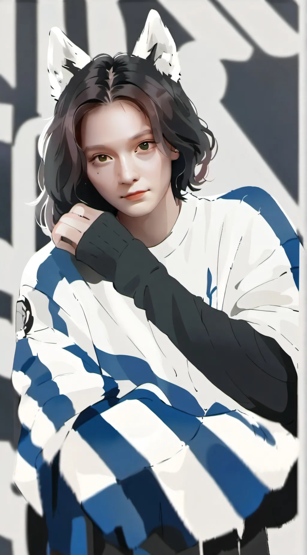 ai character: misty background