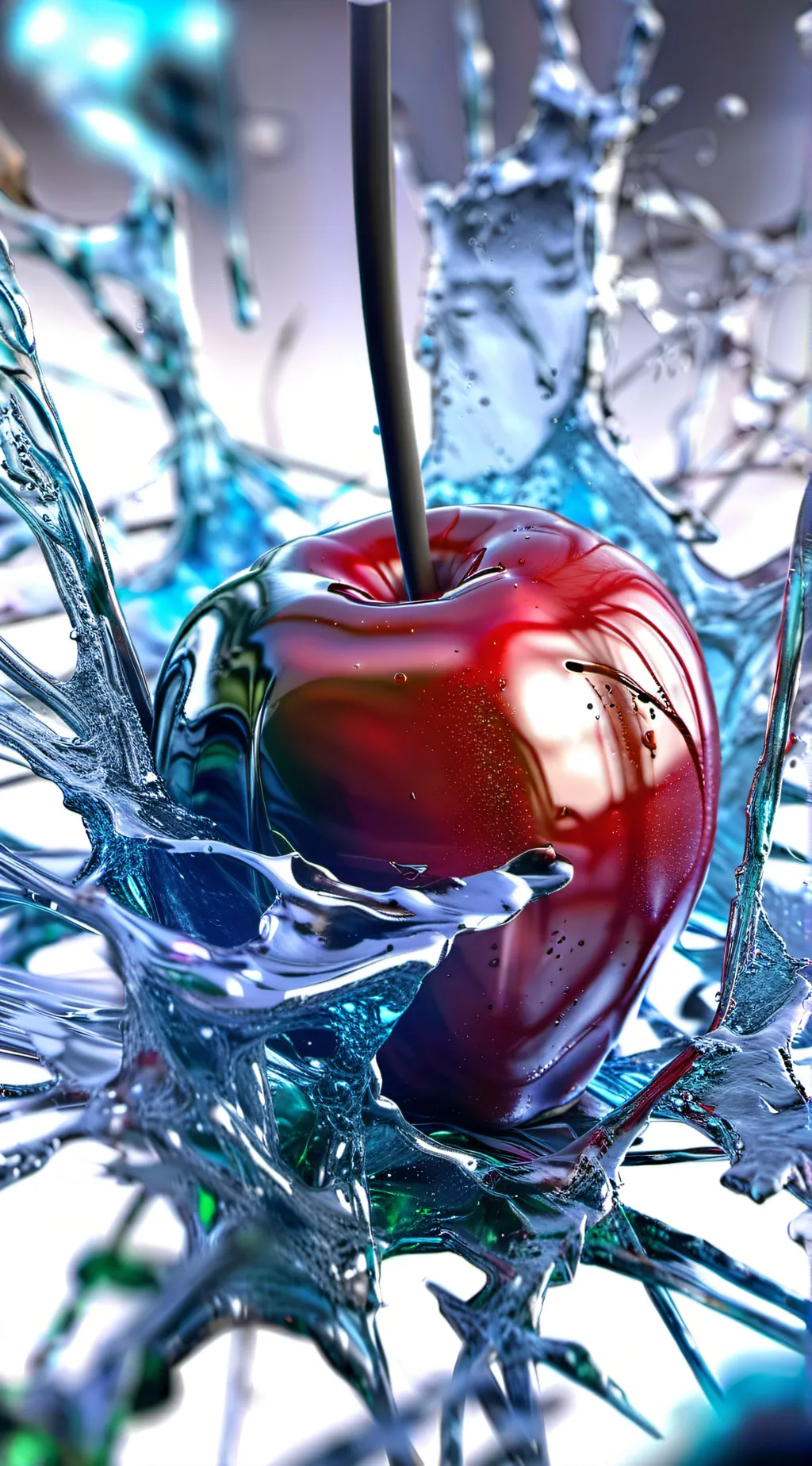 ai character: Radio apple background