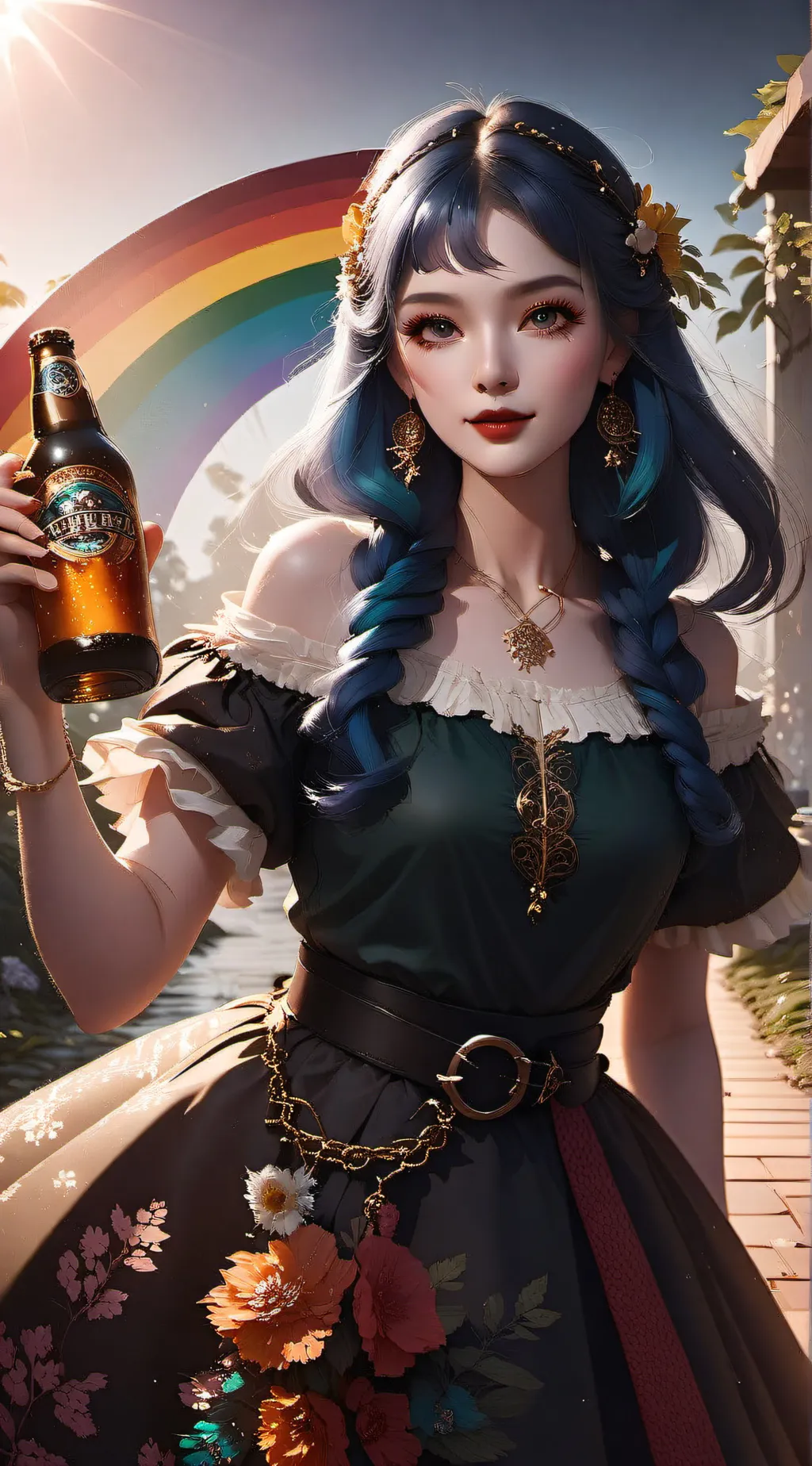 ai character: blue background