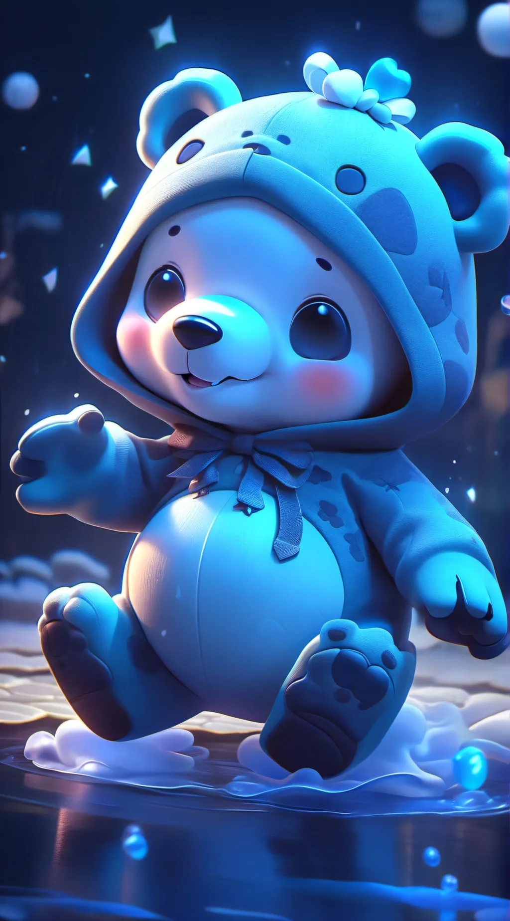 ai character: Pregnant Teddy  background