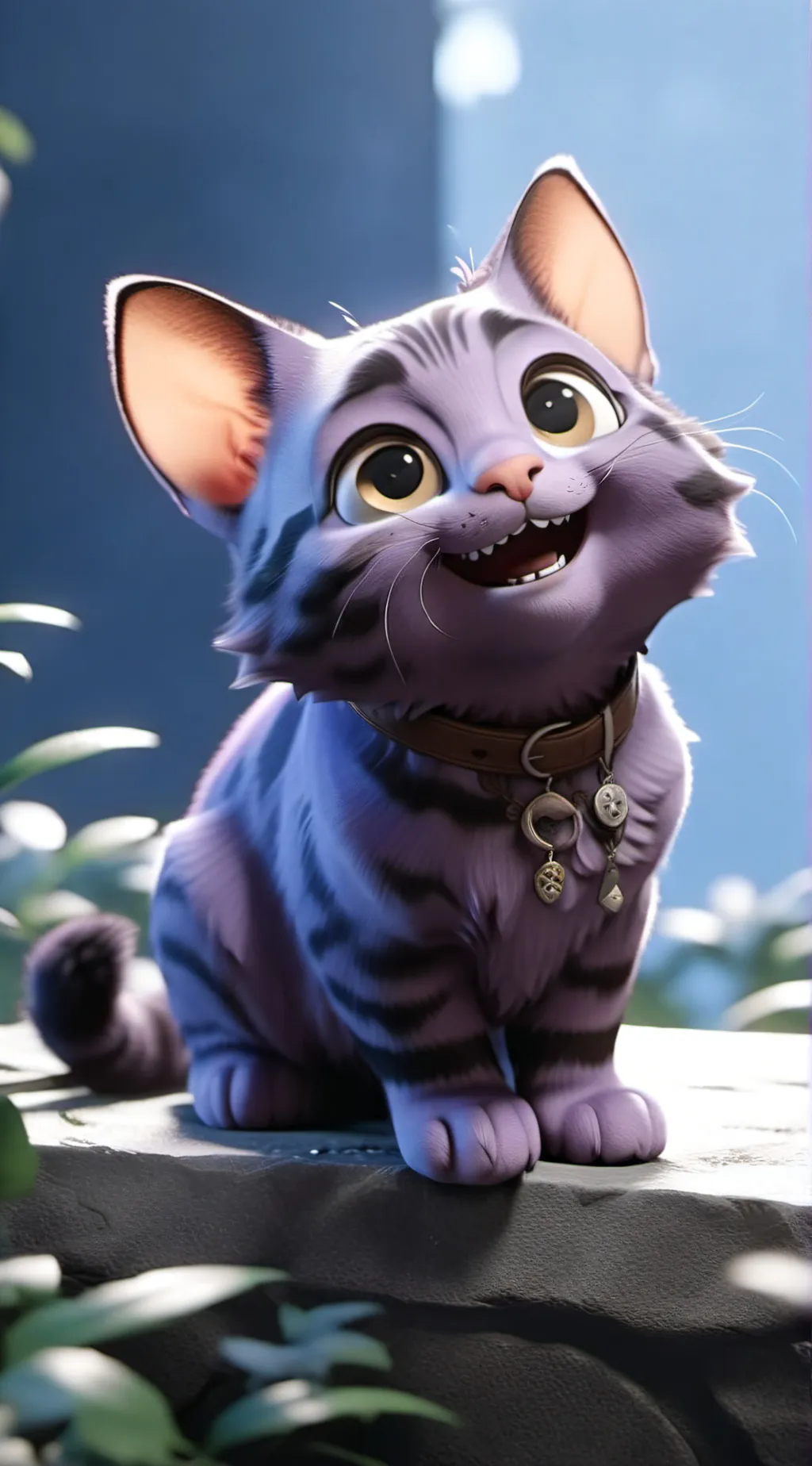 ai character: smiling cat background