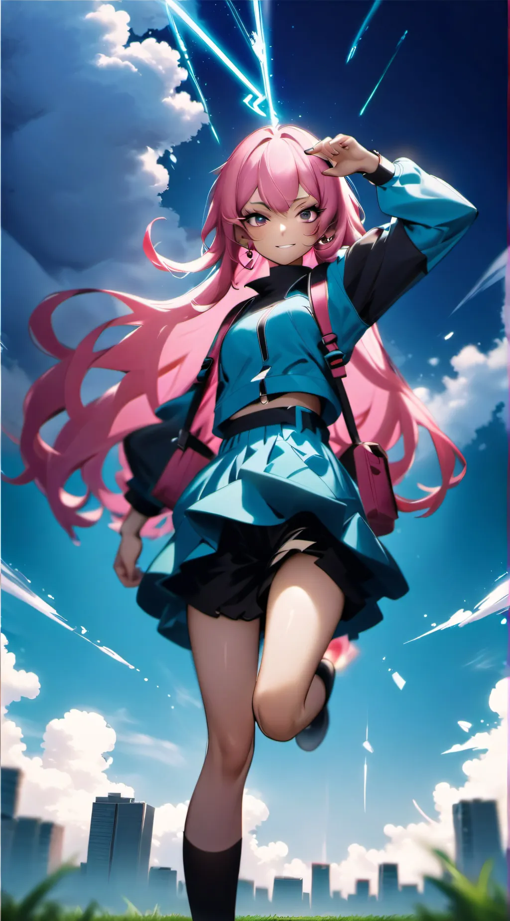 ai character: smile infection  background