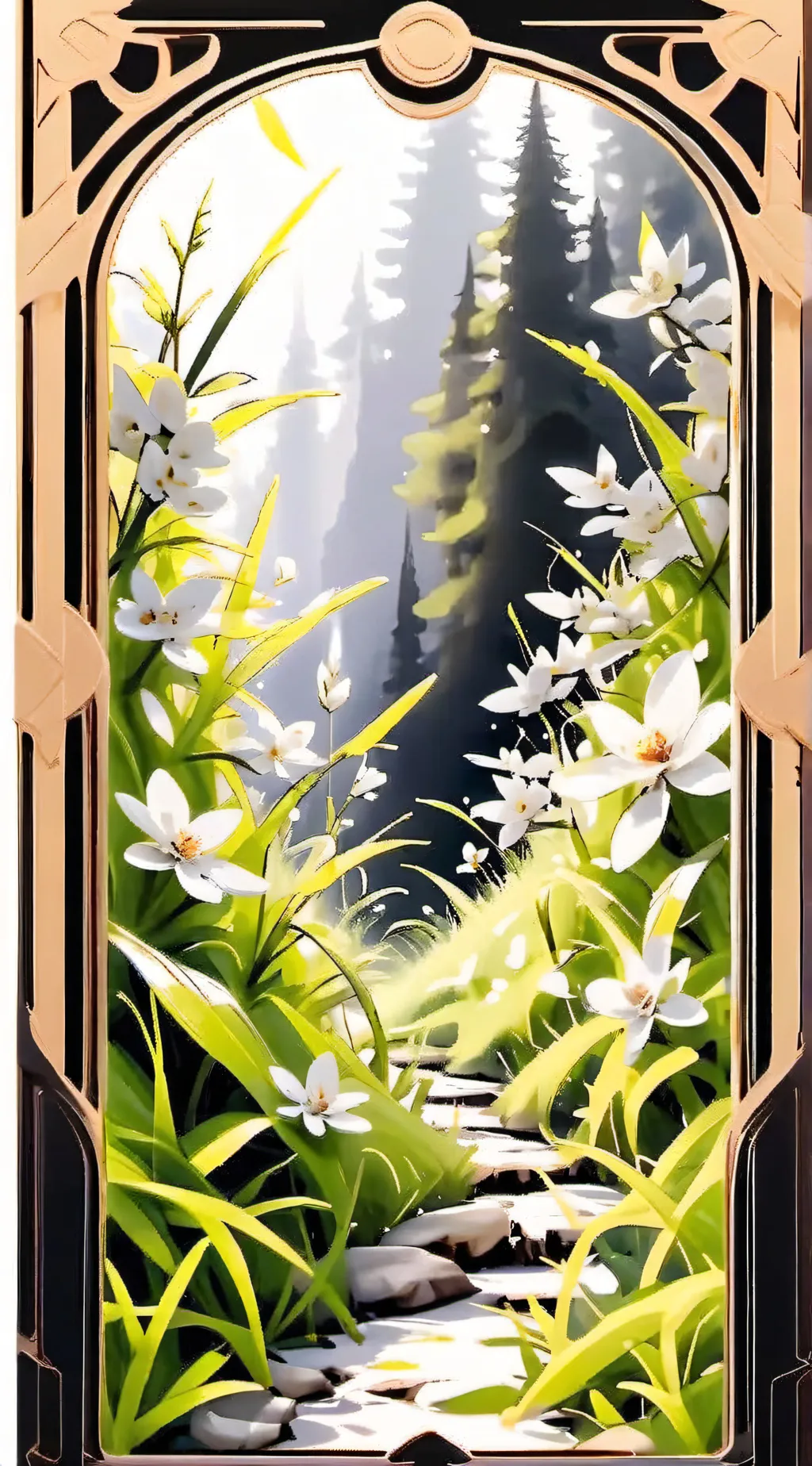 ai character: Grass background