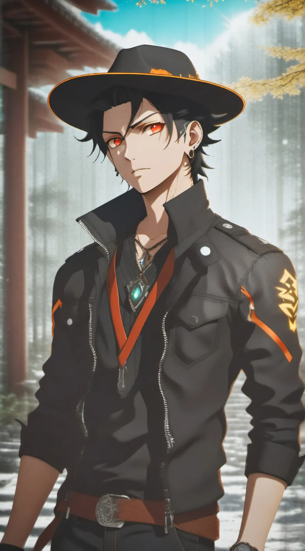 ai character: Muzan  background