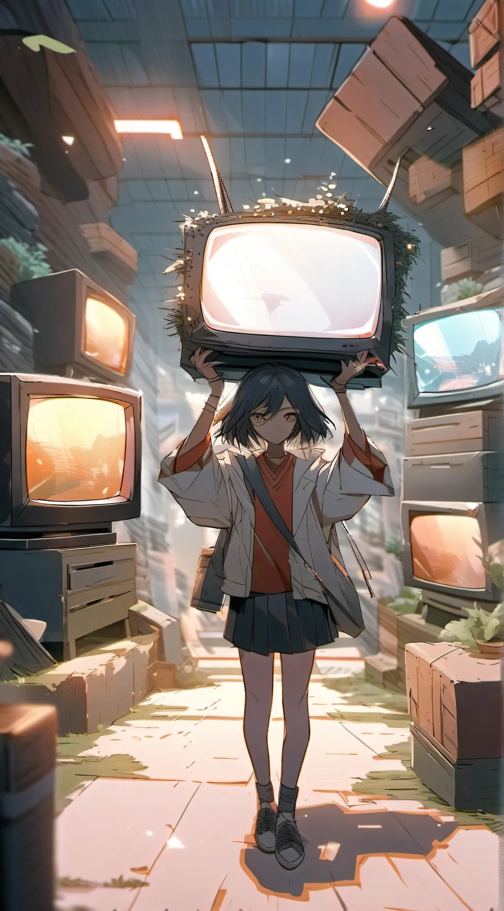 ai character: Titan tv woman background