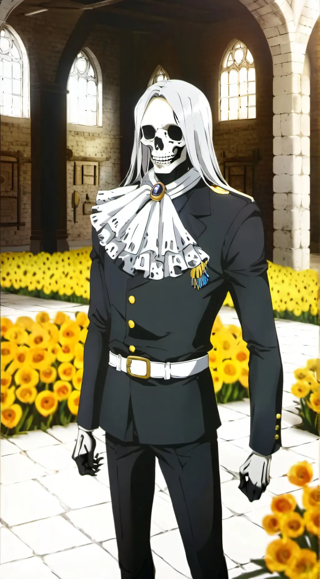 ai character: knock off brook.  background