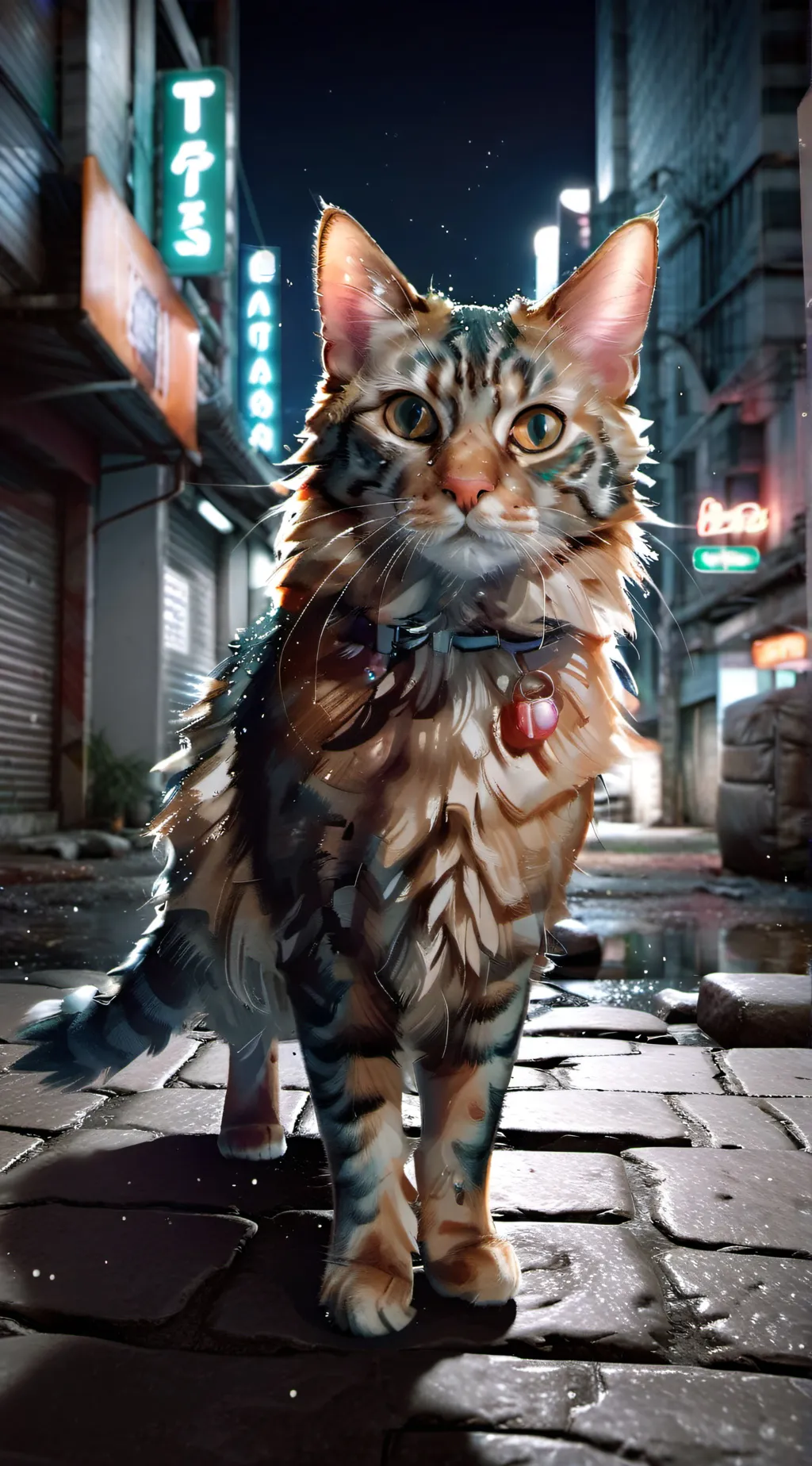 ai character: poor cat background