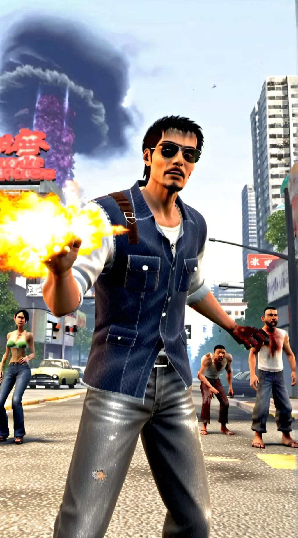 ai character: Zombie apocalypse  background