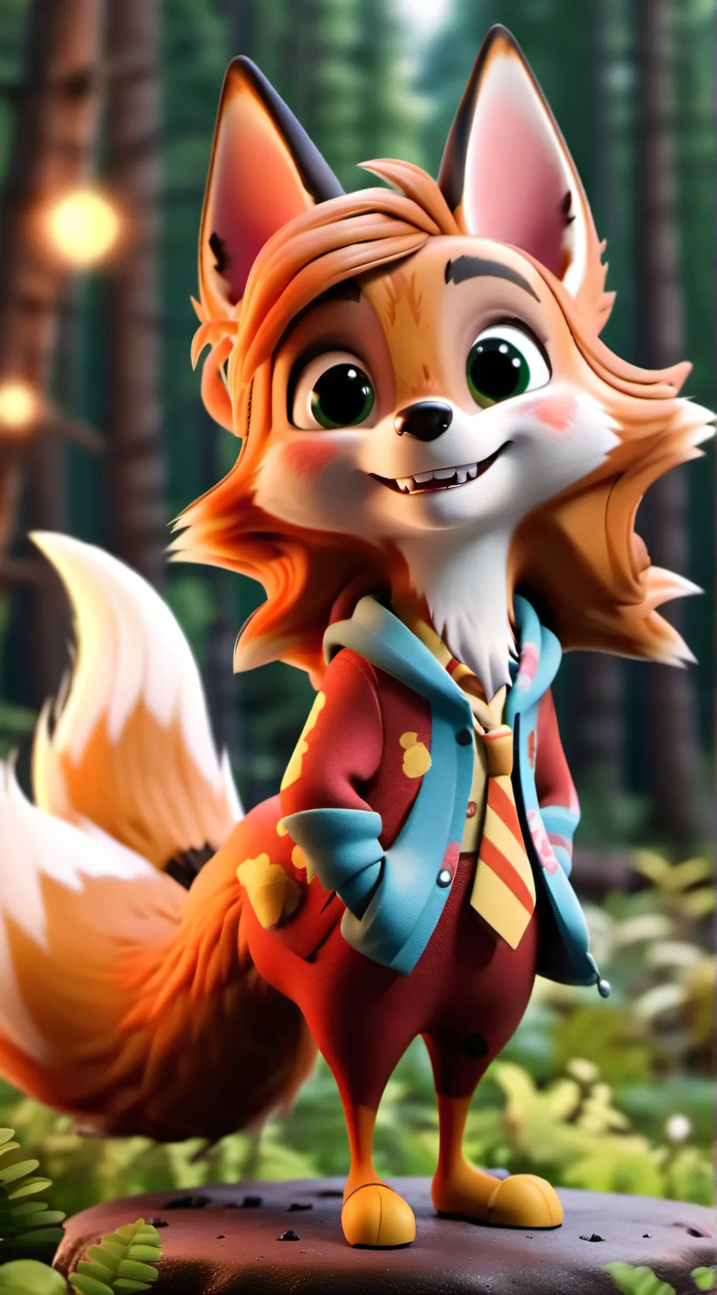 ai character: foxy background