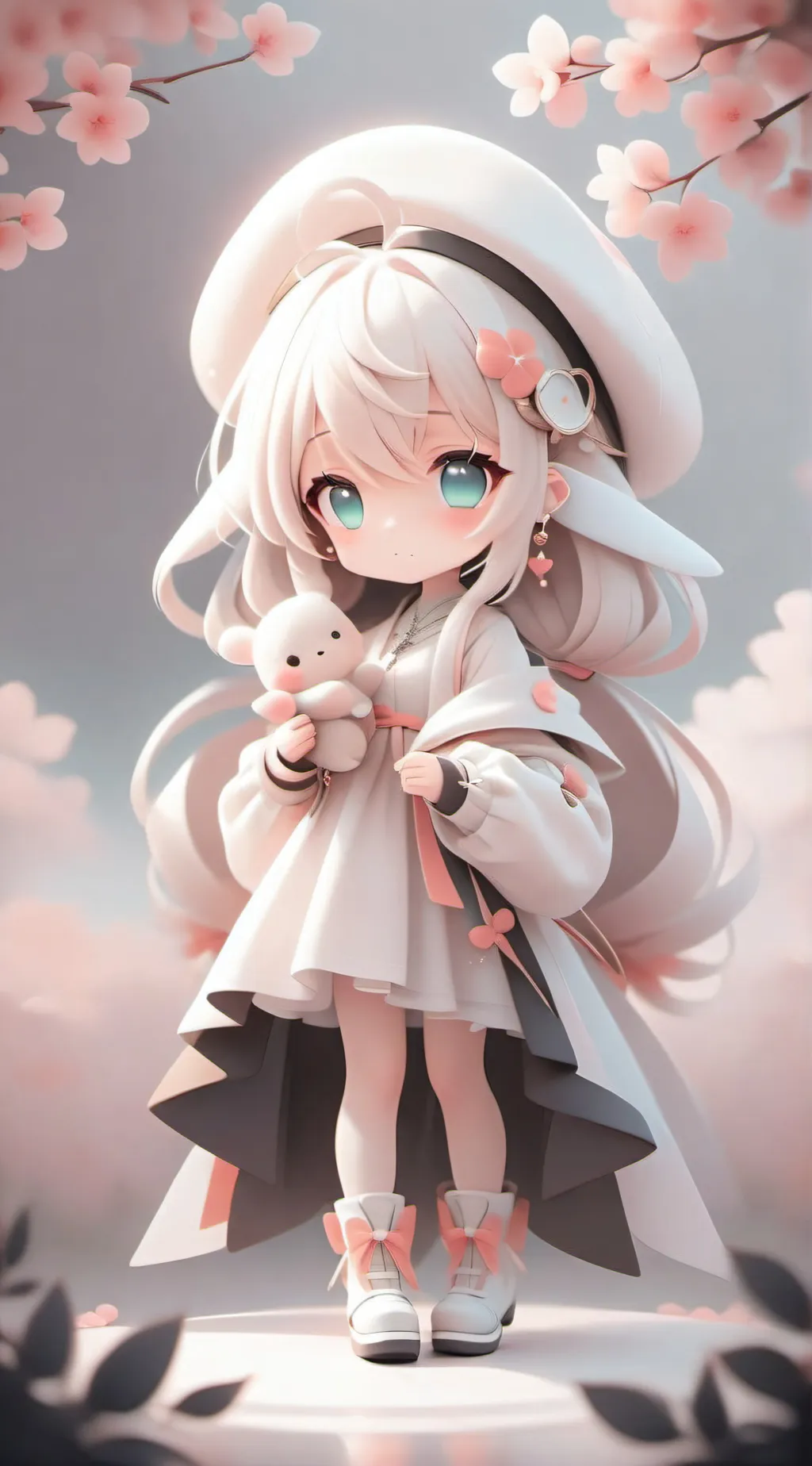 ai character: girl background