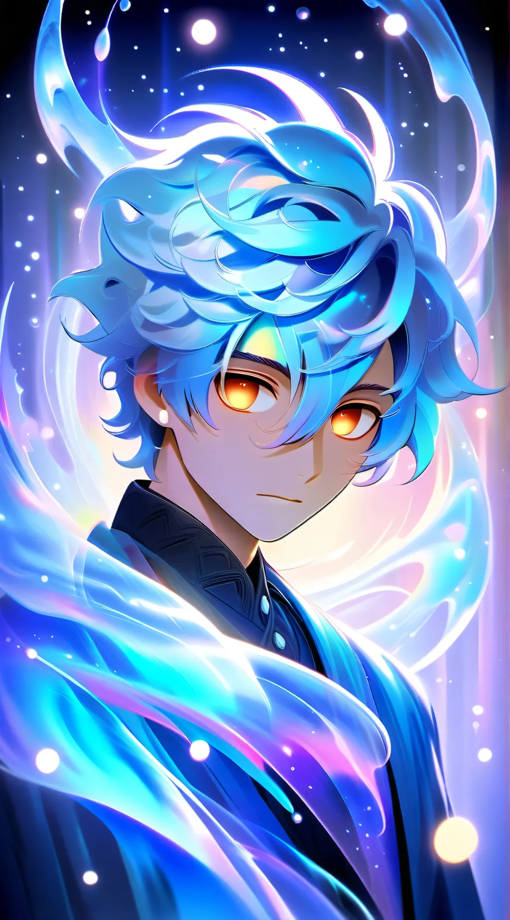 ai character: Felix winterFlower background