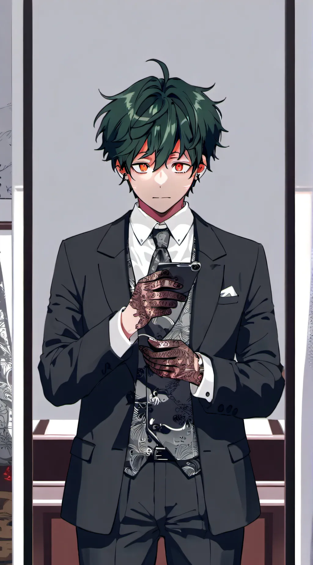 ai character: mirror  background