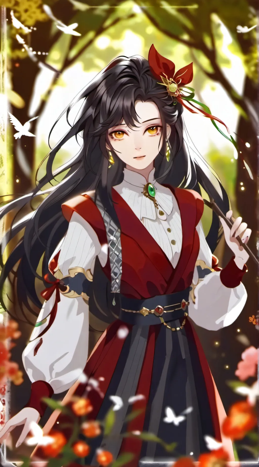 ai character: Aurora background