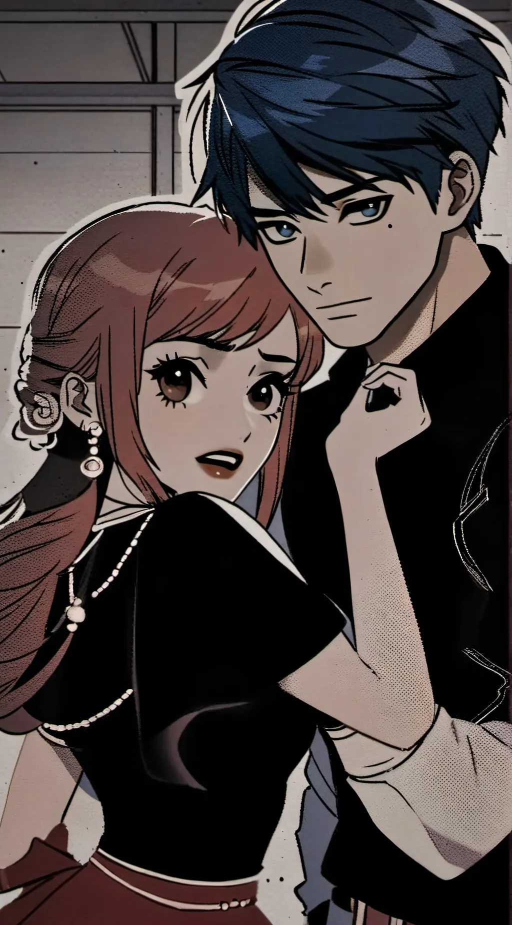 ai character: Alex and liliana  background