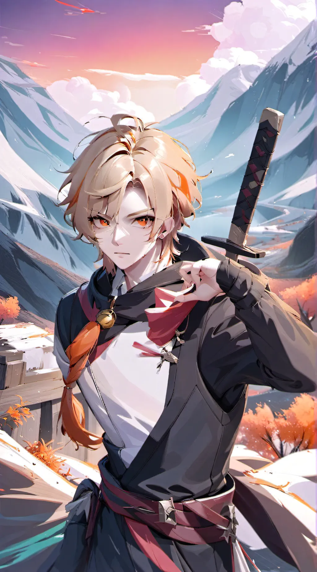 ai character: Bakugo but sus background