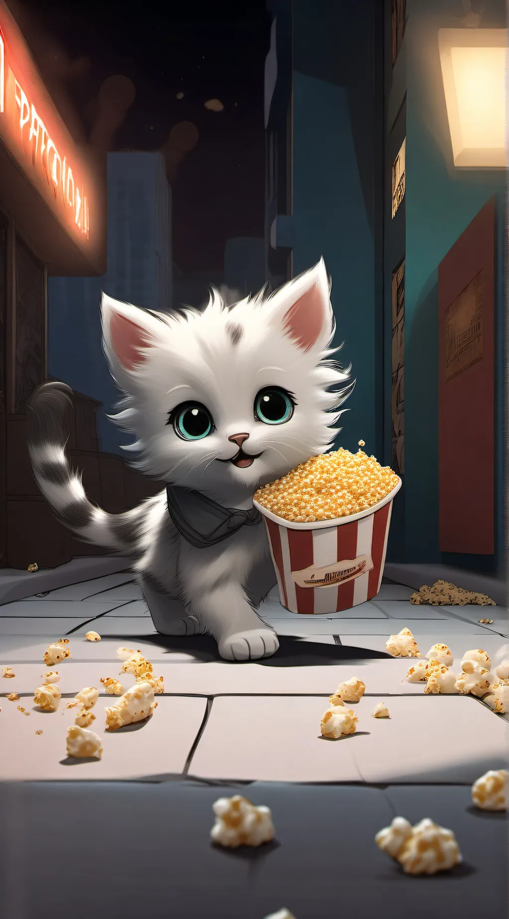 ai character: little kitten background