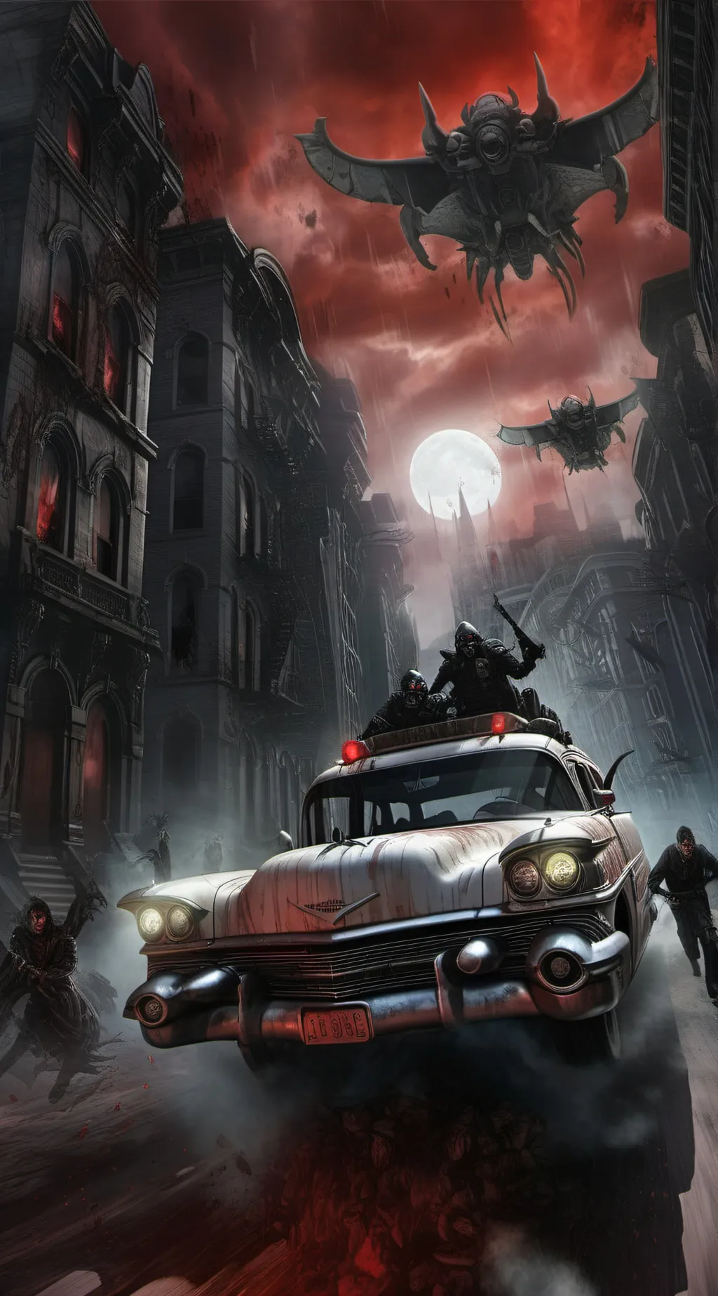 ai character: HH x Ghostbusters  background