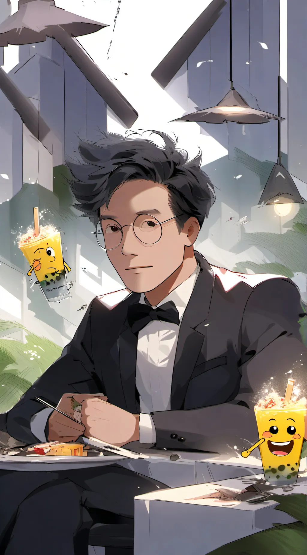 ai character: Copy  background