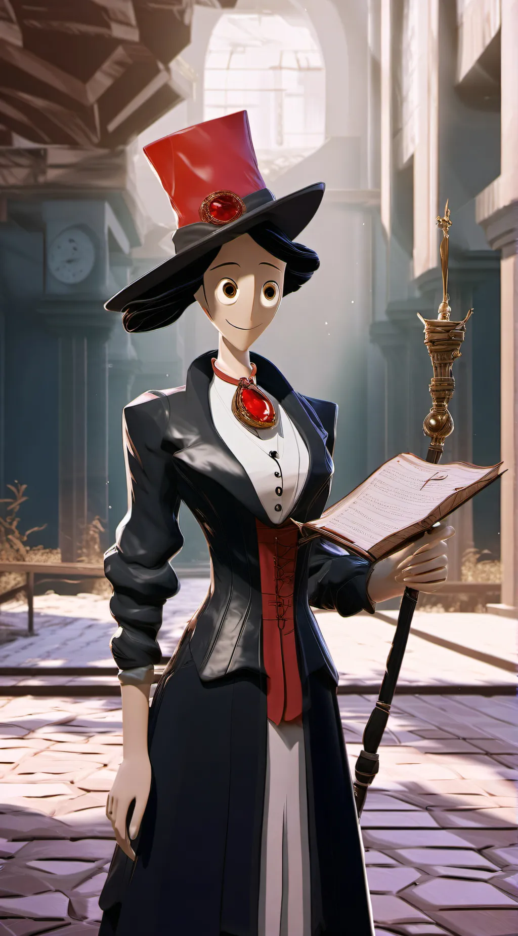 ai character: Miss Greentie background