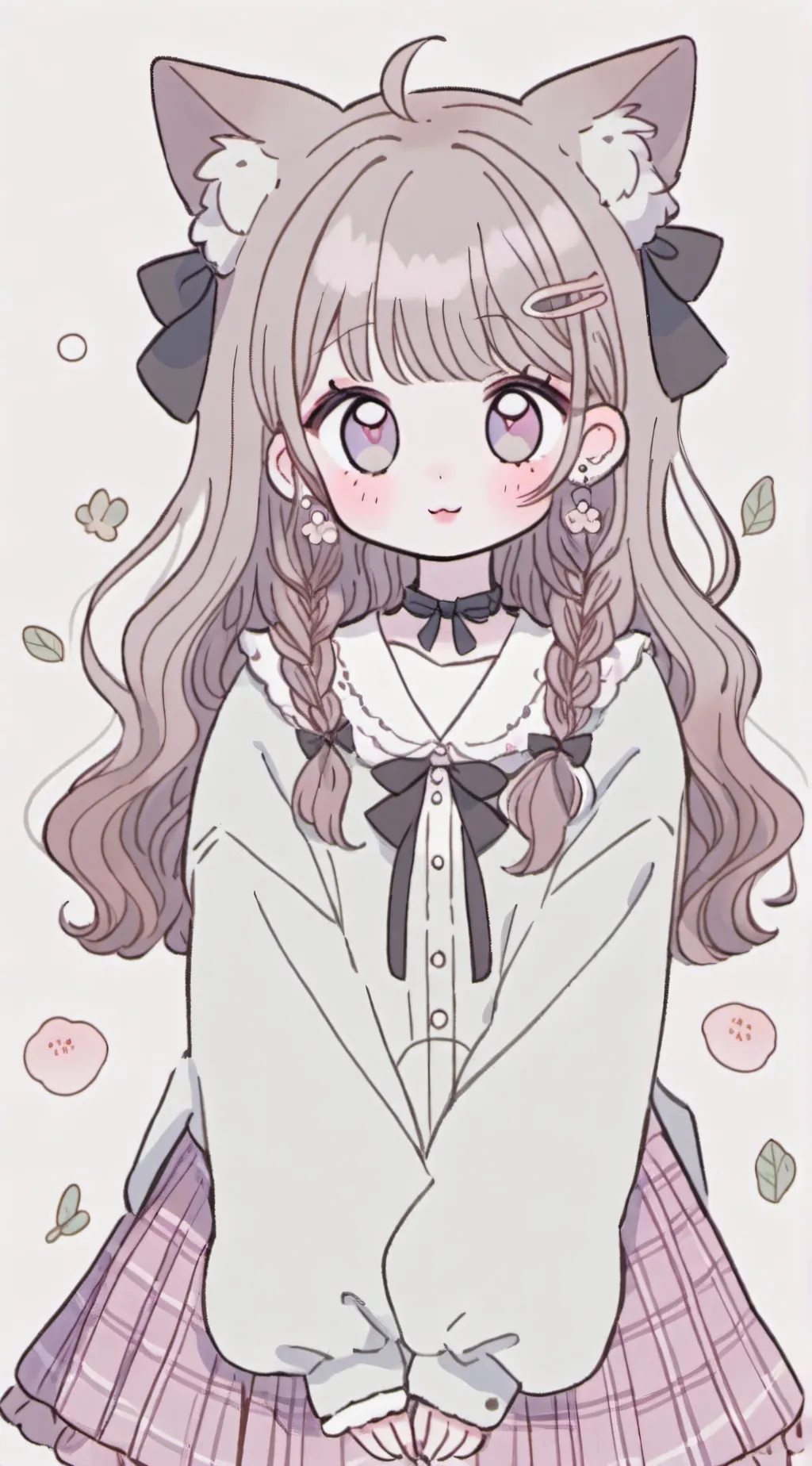 ai character: A cat girl background