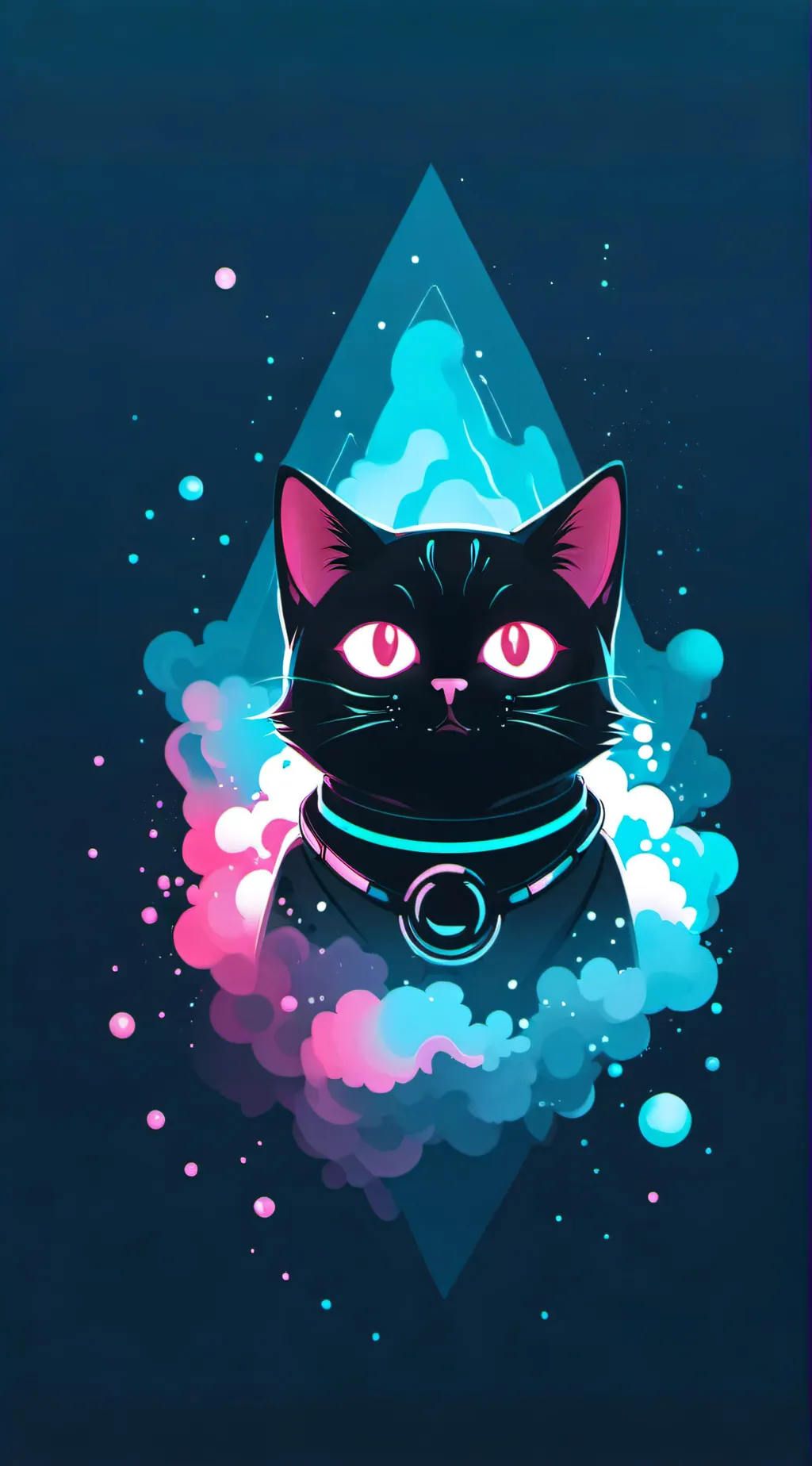 ai character: Cosmic Kitty  background