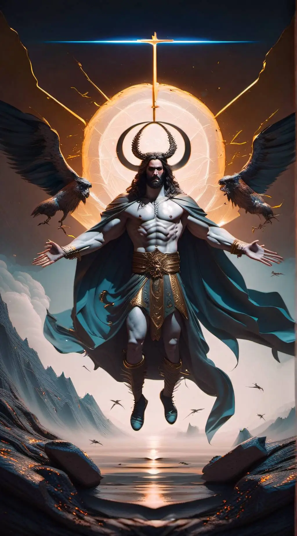 ai character: Satan Christ background