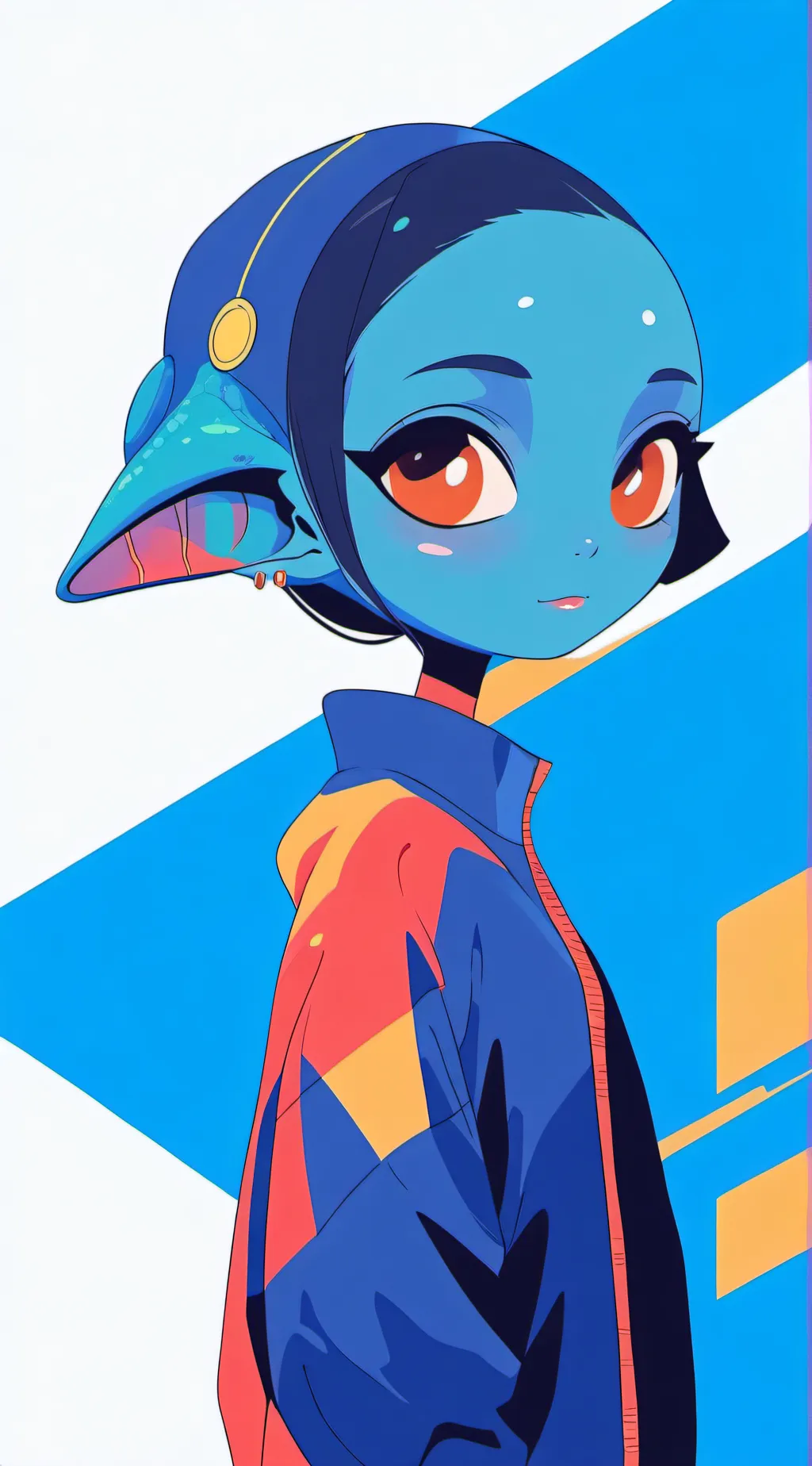 ai character: Anya the alien 👽  background