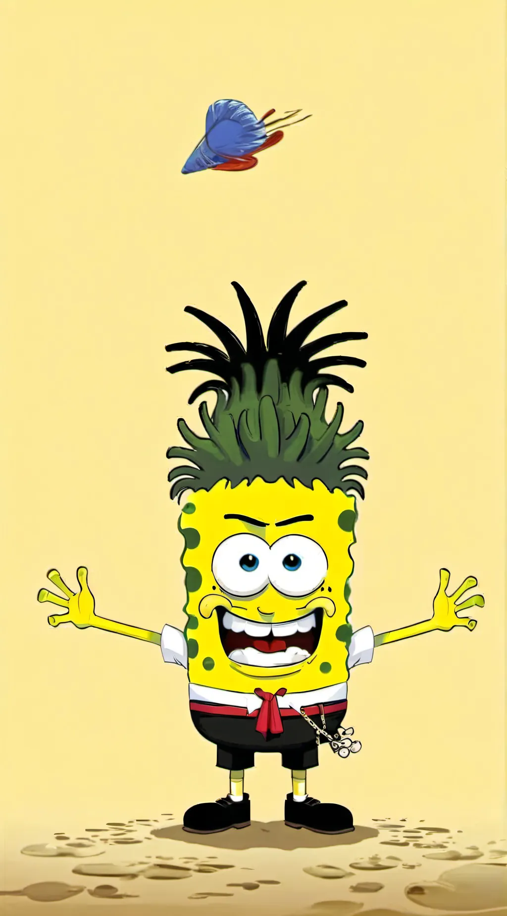 ai character: spongegaup  background