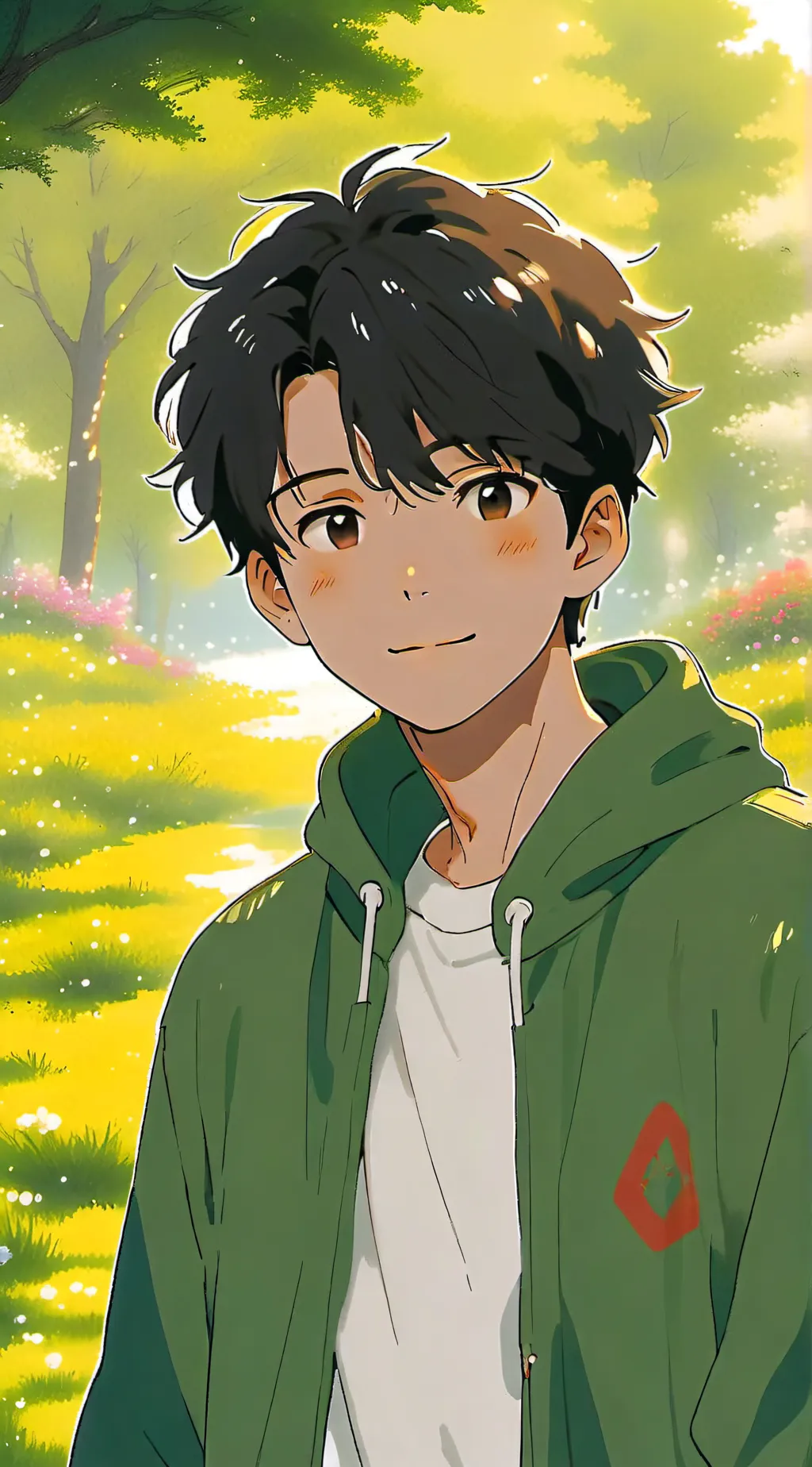 ai character: green background