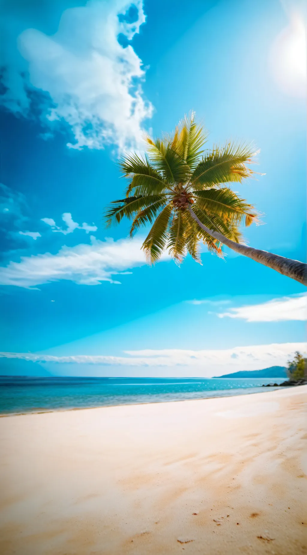 ai character: the beach background