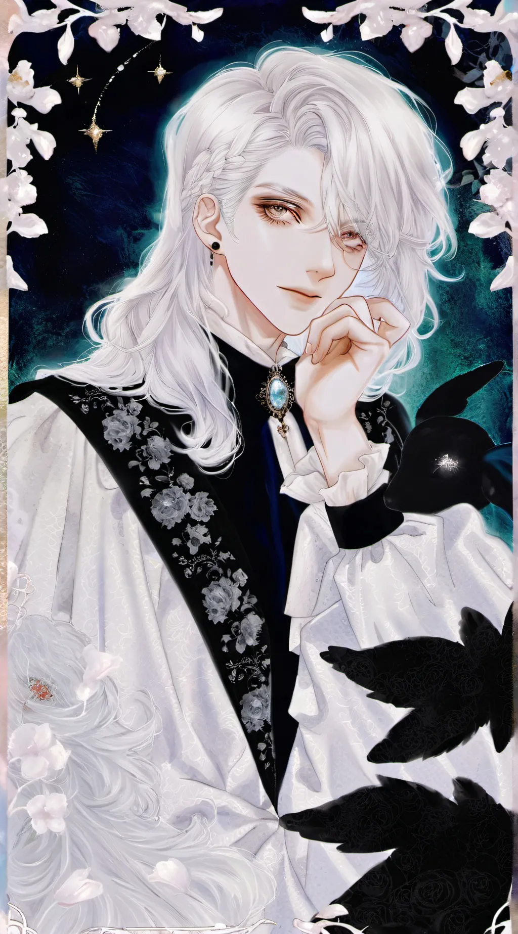 ai character: winter background