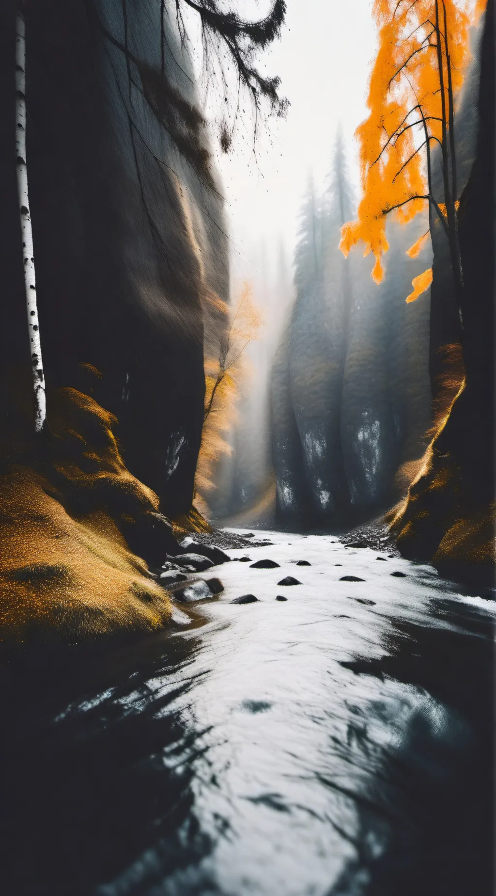 ai character: Self love river background