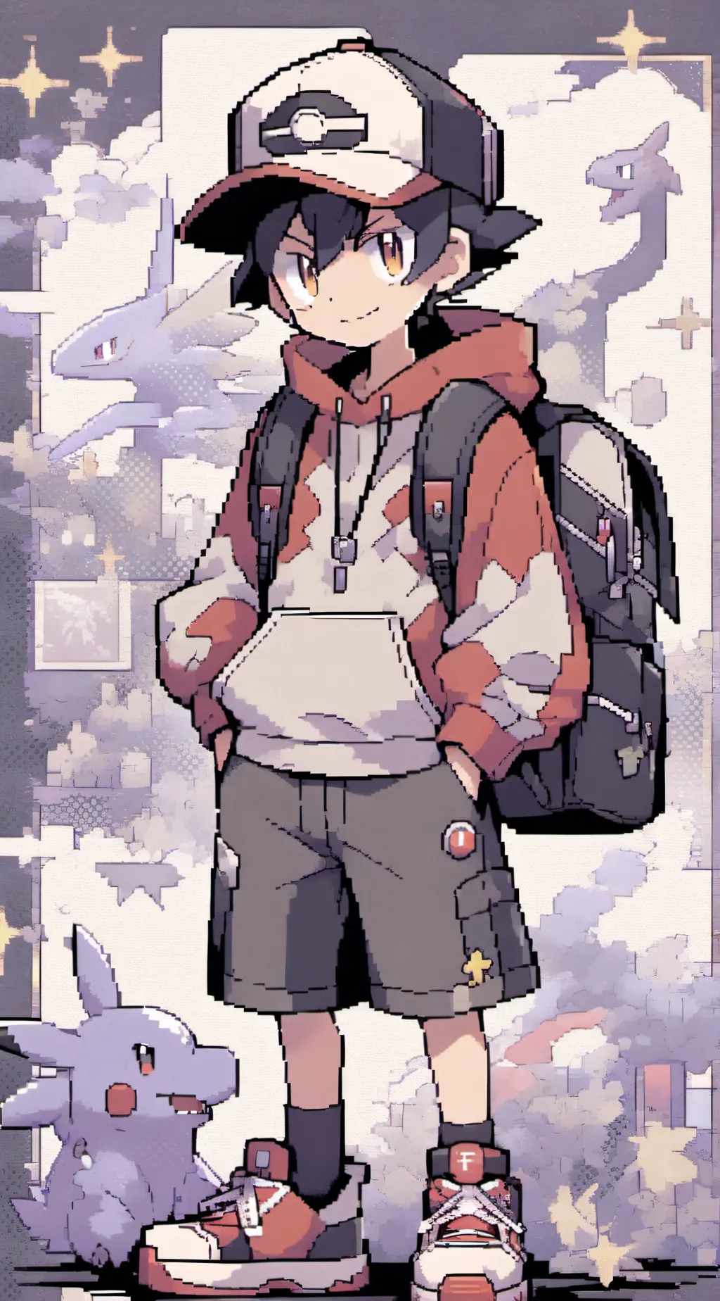 ai character: Gold background