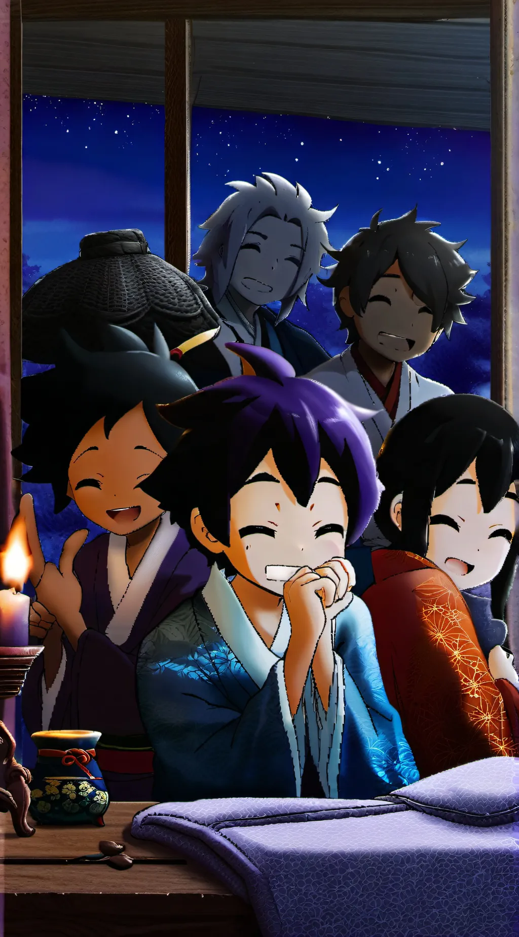 ai character: Slumber party! background