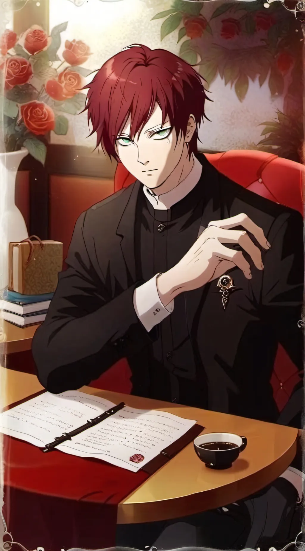 ai character: Gaara  background