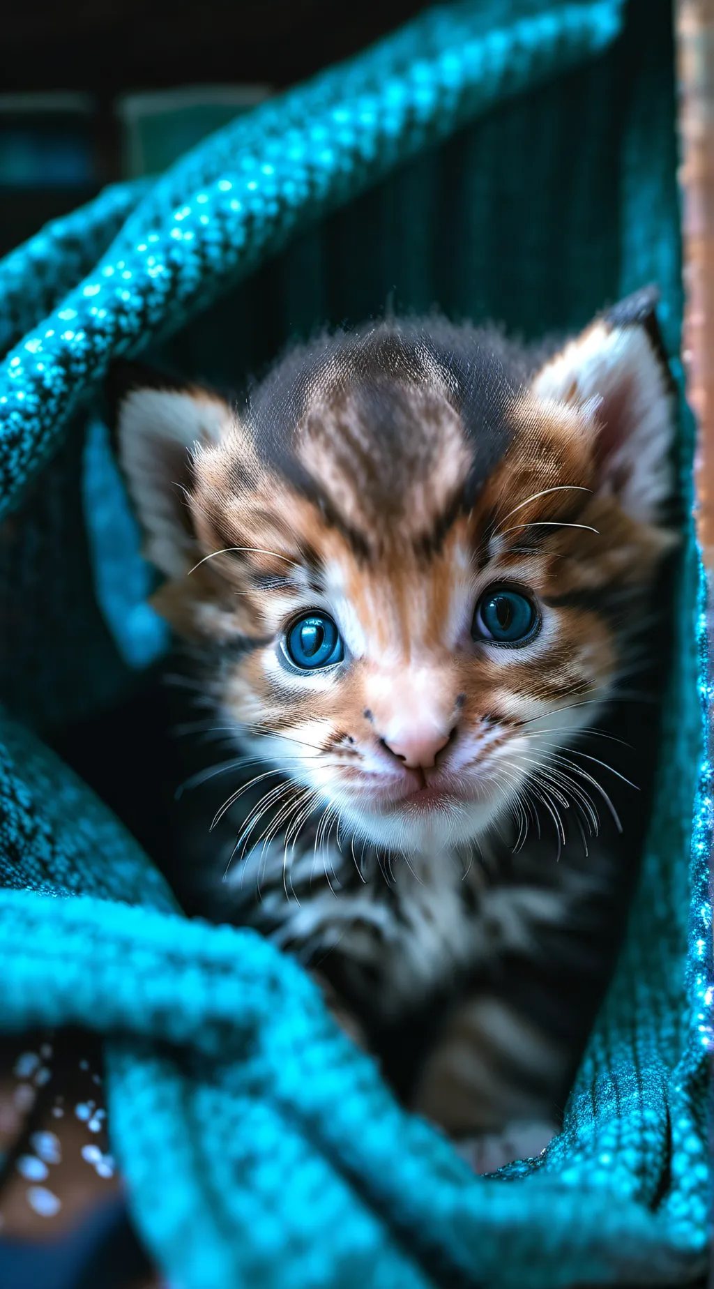 ai character: 1 day old kitten background