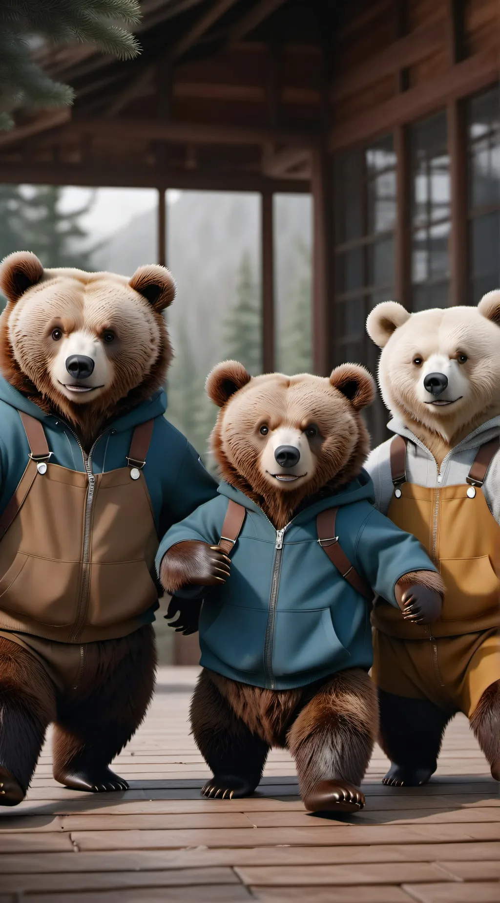 ai character: Barney, Ozzy,Larry background