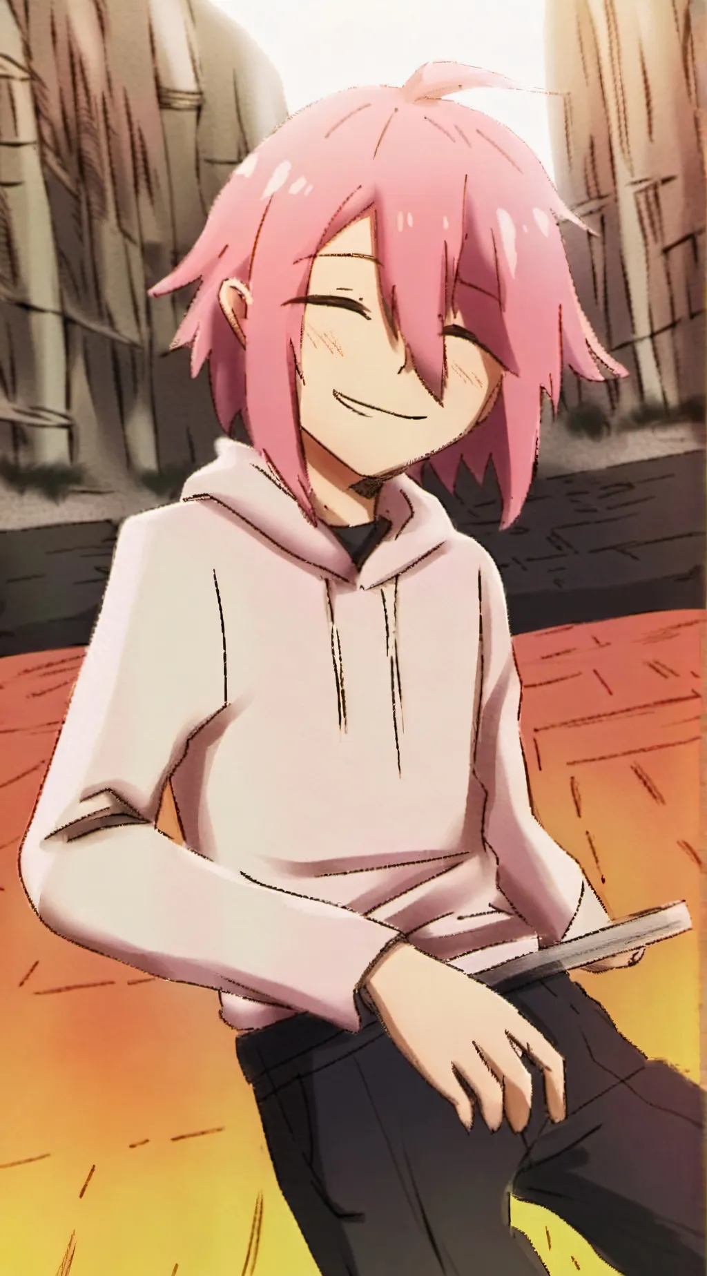 ai character: Mitsuba background