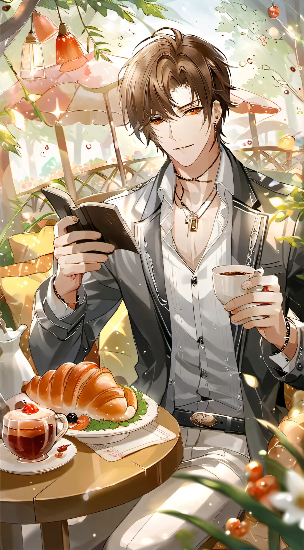 ai character: Rain background