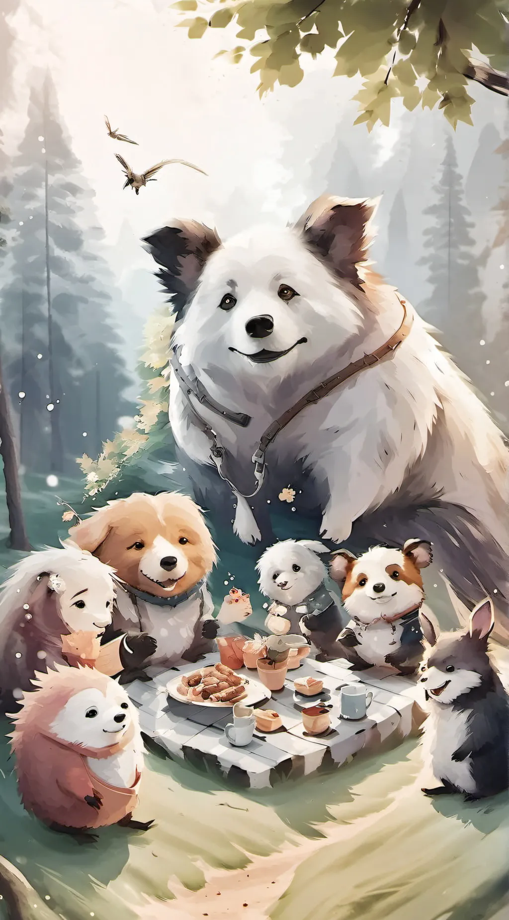 ai character: picnic background