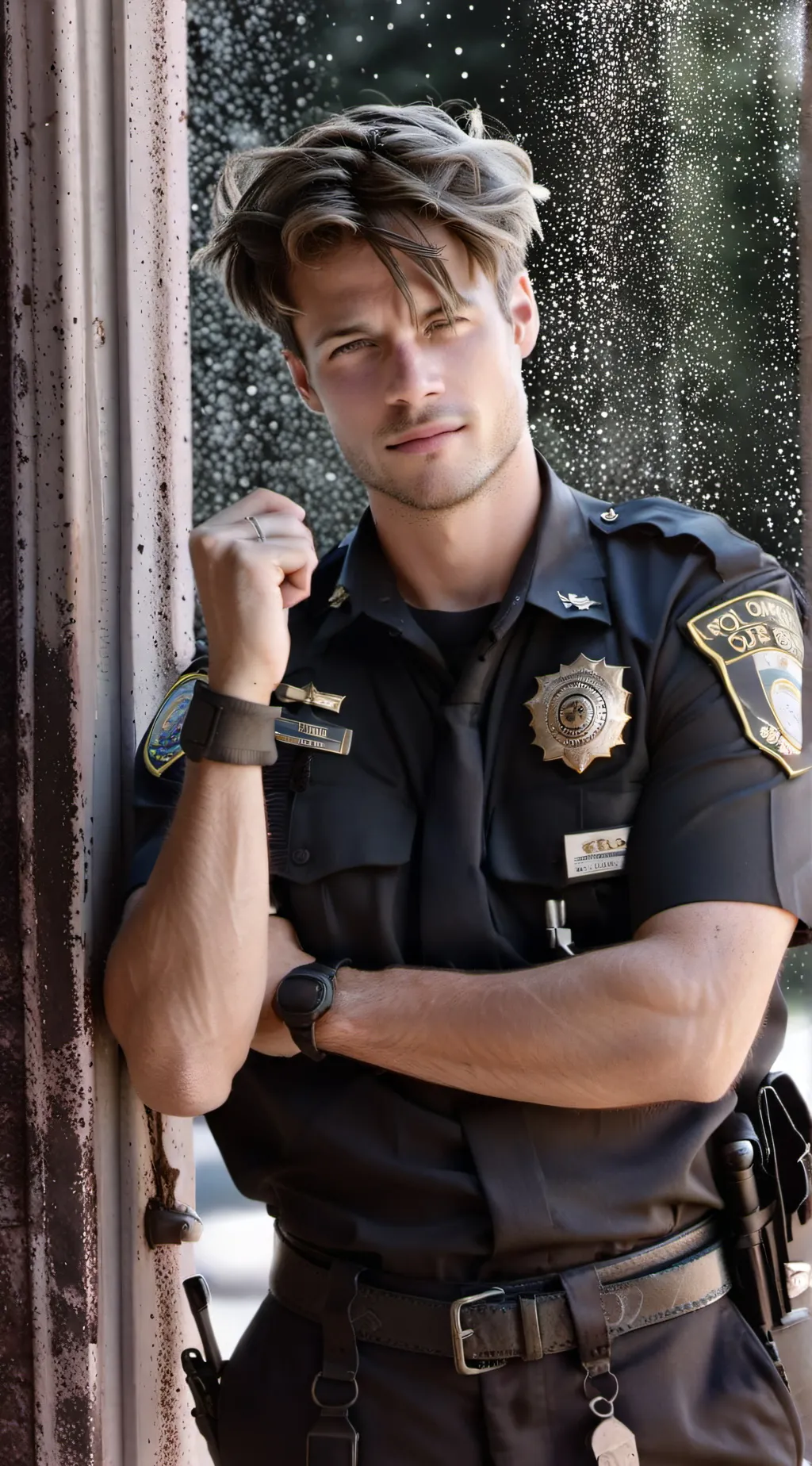 ai character: Officer Jacob  background