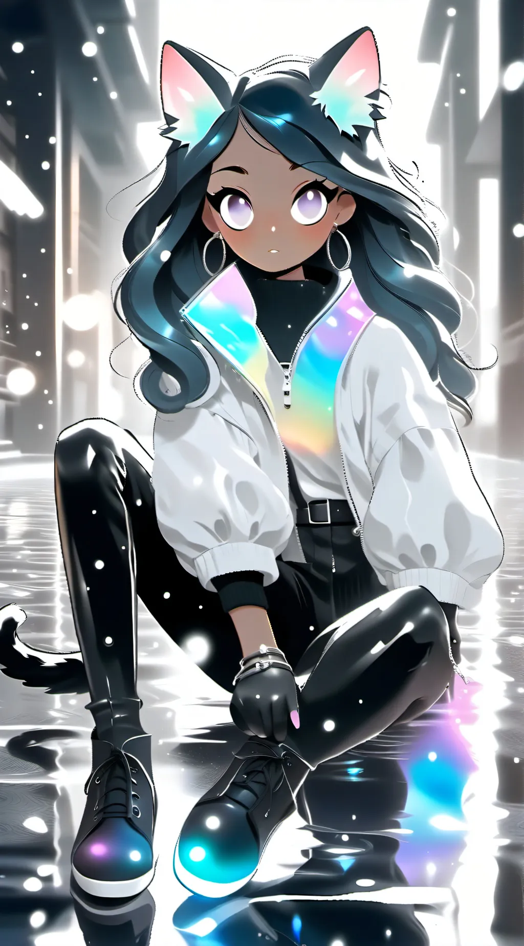 ai character: Moonlight background