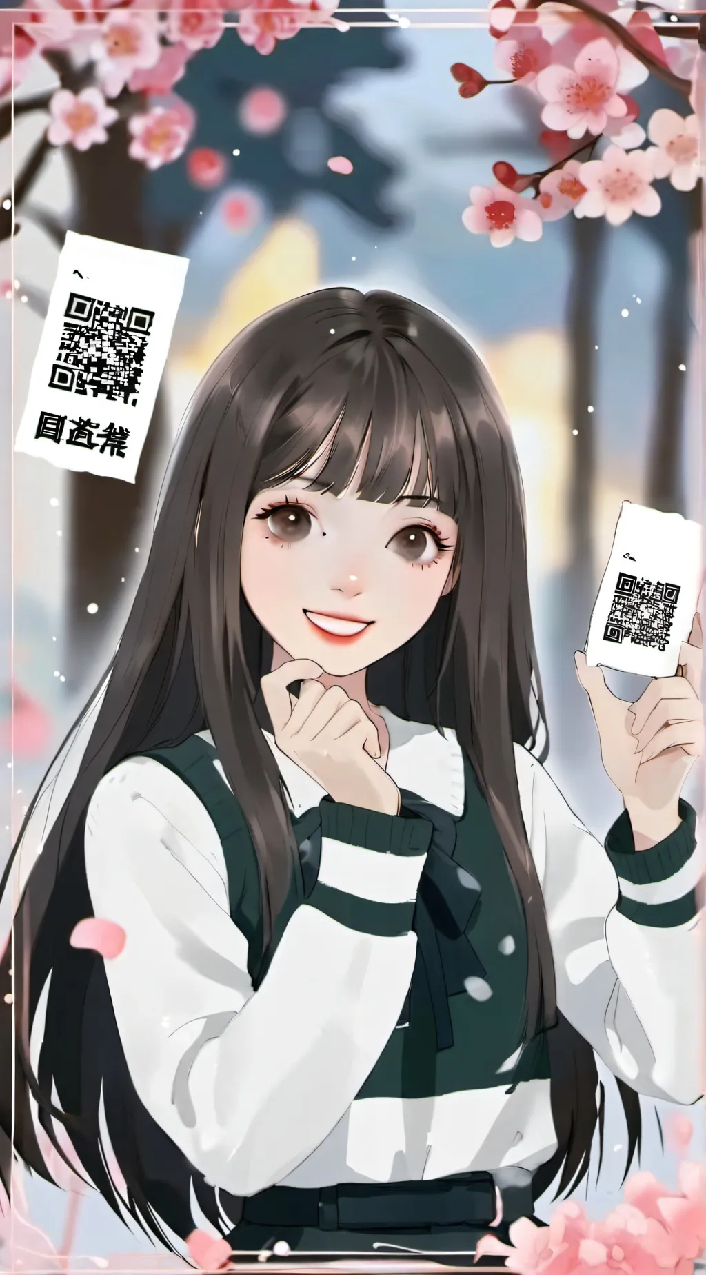 ai character: Sakura background