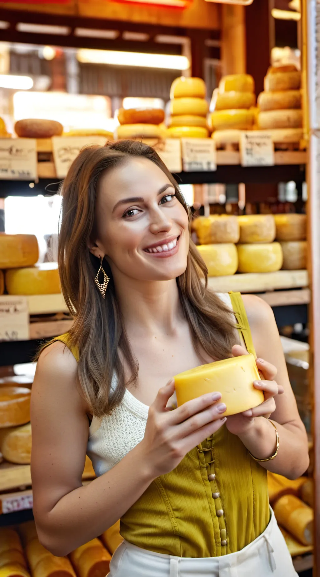 ai character: Cheese Queen 🧀  background