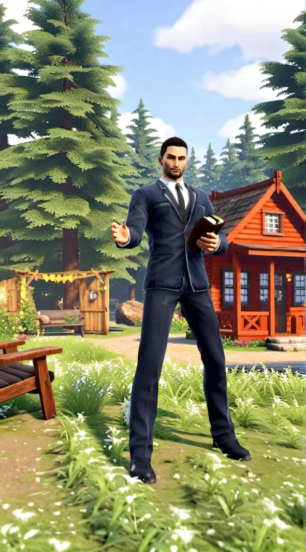 ai character: Playground sports background