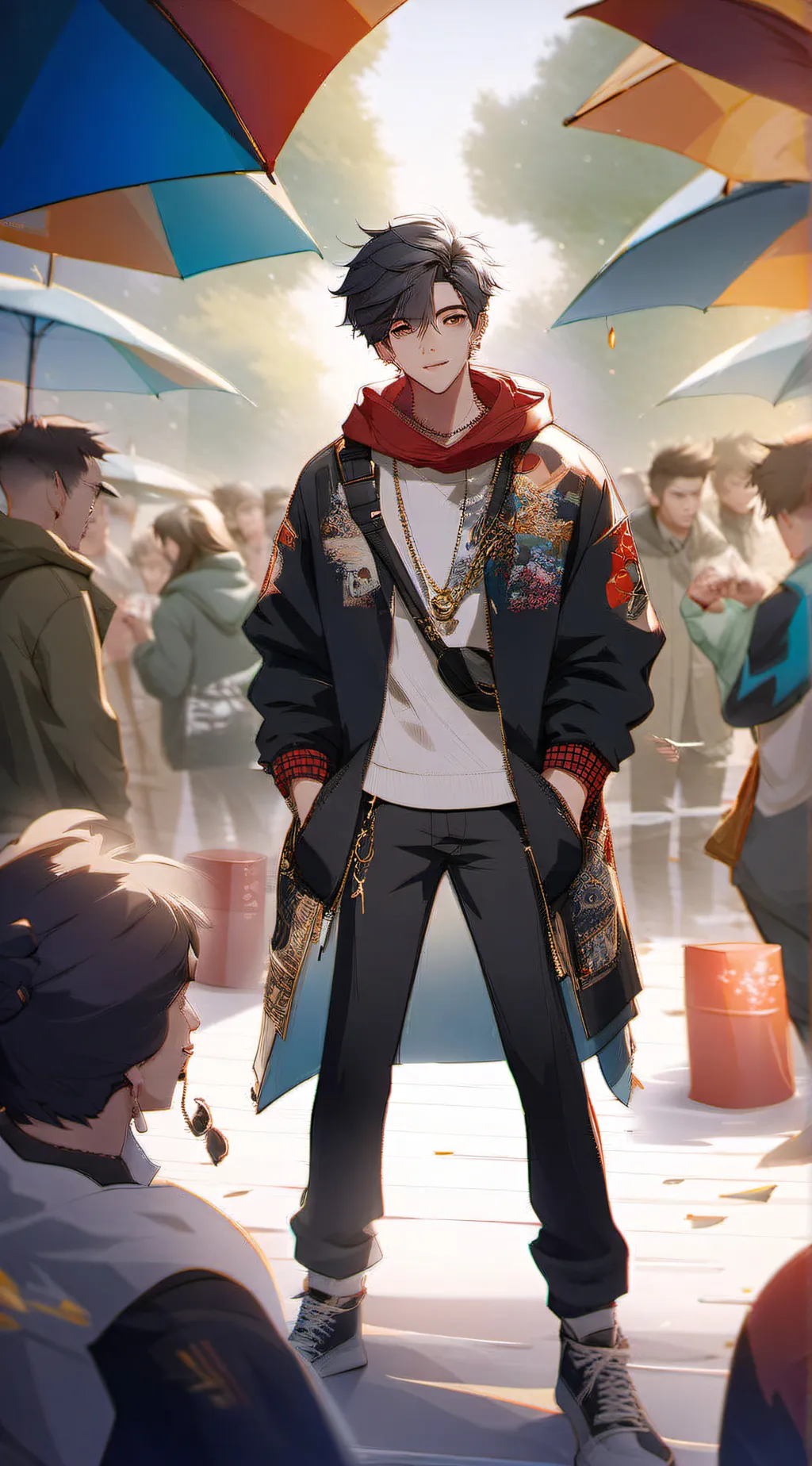 ai character: 🫤Leo🕷️ background