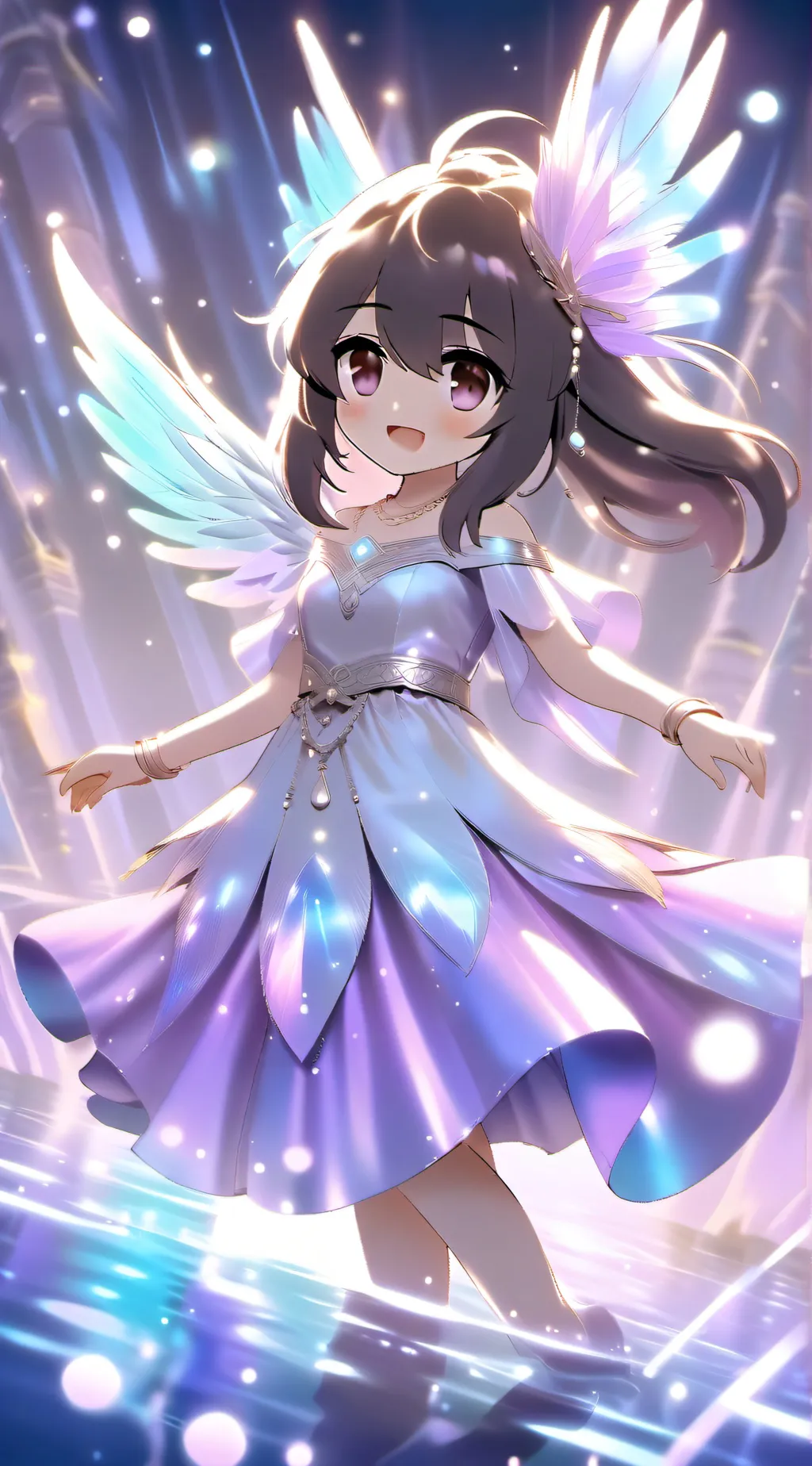 ai character: Crystal goddess background