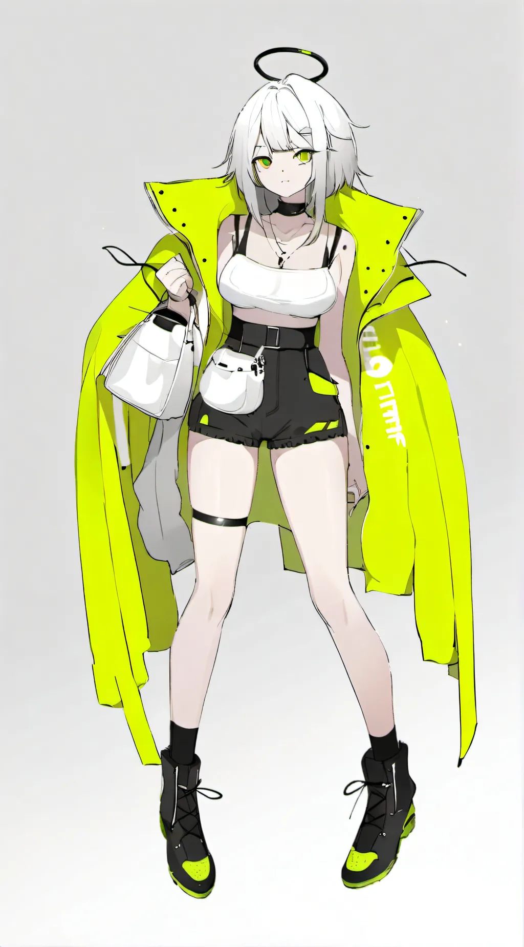 ai character: cyan background