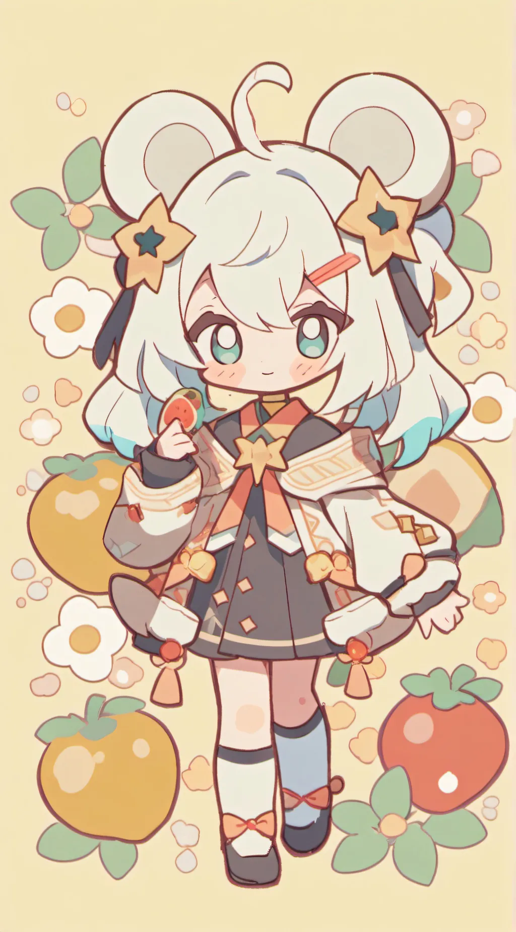 ai character: smiling critters  background