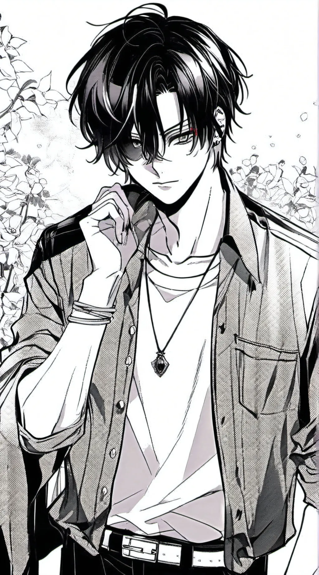 ai character: ❗Asher ❗ background